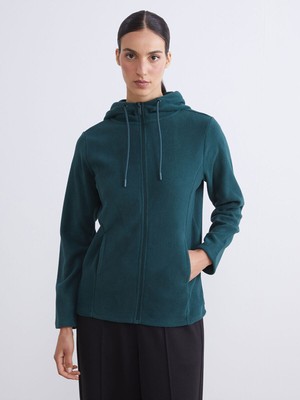 LC Waikiki Lcw Yeni Yeni Sezon Kapüşonlu Kadın Fermuarlı Sweatshirt