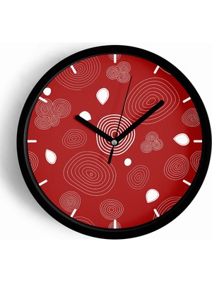 JHAAR Modern Duvar Saati - 35 - Önü Camlı Siyah Kasa - Sessiz Mekanizma