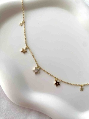 Alp Jewel Alpjewel 316L Yıldız Figür Taşlı Bileklik - Kararmaz Çelik