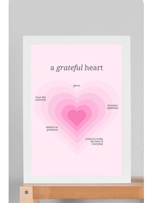 Satürn Design A Grateful Heart Çerçeveli Tablo Aura Enerji Renkleri