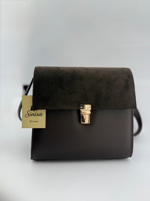 Sinisa Bag Kadın Vintage Model Süet Detaylı Omuz Çantası