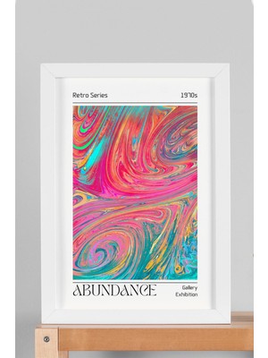 Satürn Design Abundance Çerçeveli Tablo Retro Series Bolluk Bereket Aura Enerji Renkleri