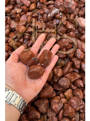 Ahs Kırmızı Bordo Dolomit Çakıl Taşı 4-6 cm 10 kg Dekoratif Bahçe Peyzaj Saksı Akvaryum Teraryum