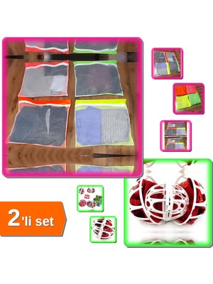 Hereveoyuncak 4 Adet 4 Renk Fermuarlı Bavul Içi Düzenleyici + Sütyen Yıkama Koruma Topu Koruyucu - 2li Set N4G6Y6