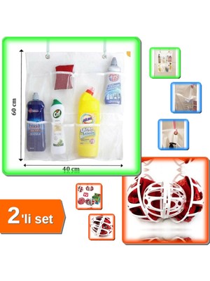 Hereveoyuncak 8 Cepli Bebek Beşik Düzenleyici Askılı File Organizer + Sütyen Yıkama Topu Koruyucu - 2li Set R9N2H0