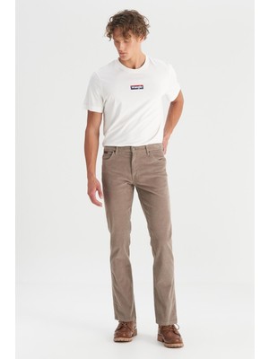 Wrangler Erkek Texas Slim Kadife Pantolon Brown