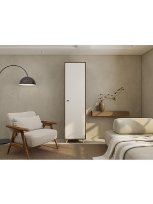 MasifMarket Harput Çok Amaçlı Tek Kapaklı Banyo Dolabı Antrasitmeşe