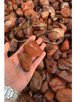 Ahs Kırmızı Bordo Dolomit Çakıl Taşı 6-10 cm 5 kg Dekoratif Bahçe Peyzaj Saksı Akvaryum Teraryum