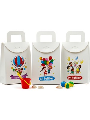 Repro Design 10 x 15 Iyi Tatiller Baskılı Hediye Kutusu 15 Adet 3 Farklı Model