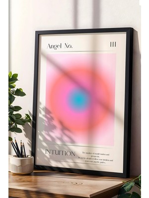 Satürn Design Angel No 111 Intuition Çerçeveli Tablo Melek Sayıları Sezgi Aura Enerji Renkleri