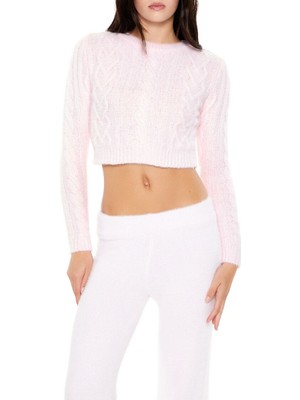 F21 Yumuşak Örgü Crop Kazak