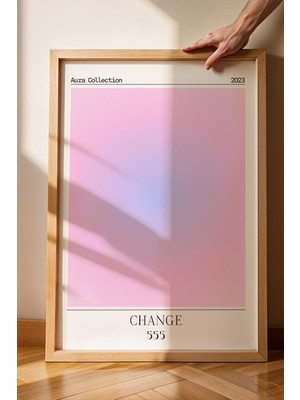 Satürn Design Angel No 555 Change Çerçeveli Tablo Melek Sayıları Değişim Aura Enerji Renkleri