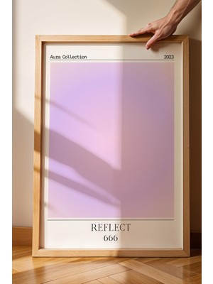 Satürn Design Angel No 666 Reflect Çerçeveli Tablo Melek Sayıları Yansıtmak Aura Enerji Renkleri