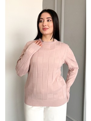 Modaplaza Kadın Kare Desenli Kazak 4937