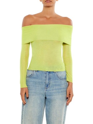 F21 Omuz Açık Kazak