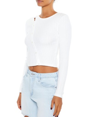 F21 Düğmeli Detaylı Kazak