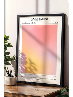 Satürn Design Divine Energy Çerçeveli Tablo Ilahi Enerji Aura Renkleri