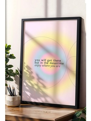 Satürn Design Enjoy Where You Are Çerçeveli Tablo Aura Enerji Renkleri