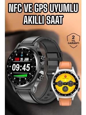 AyrStore Akıllı Saat Titreşimli Pusula Nabız ve Tansiyon Ölçer Nfc Uyumlu