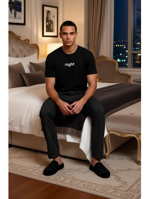 Ersefa Erkek Baskılı Pijama Takımı Regular Fit Uzun Paça Fonksiyonel Dayanıklı Kaliteli Konforlu Şık