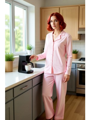 FRM Kadın Pötikareli Lounge Pijama Takımı Fonksiyonel Dayanıklı Kaliteli Konforlu Estetik Spor