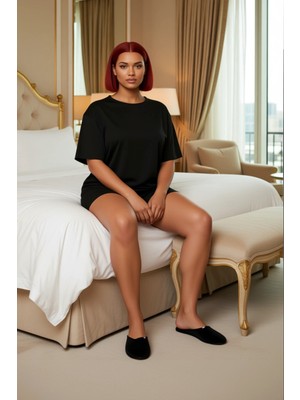 Ersefa Kadın Bisiklet Yaka Örme Kısa Kollu Şortlu Pijama Fonksiyonel Dayanıklı Kaliteli Konforlu Şık