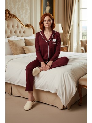 Ersefa Kadın Melanj Panda Baskılı Ev Giyim Takımı Fonksiyonel Dayanıklı Kaliteli Konforlu Estetik