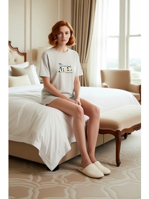 Ersefa Kadın Yoga Panda Baskılı Şortlu Pijama Takımı Fonksiyonel Dayanıklı Kaliteli Konforlu Spor