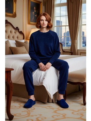 Ersefa Erkek Puantiyeli Polar Pijama Takımı Fonksiyonel Dayanıklı Kaliteli Konforlu Estetik Rahat