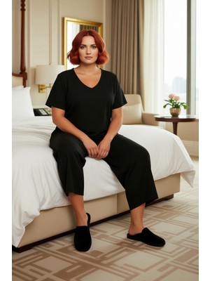 Ersefa Kadın V Yaka Örme Pijama Takımı Fonksiyonel Dayanıklı Kaliteli Konforlu Estetik Premium Şık