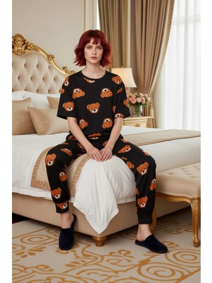 Ersefa Kadın Ayıcık Desenli Lounge Pijama Takımı Fonksiyonel Dayanıklı Kaliteli Konforlu Estetik Şık