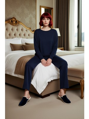 Ersefa Kadın Bisiklet Yaka Düşük Kol Lounge Takımı Fonksiyonel Dayanıklı Kaliteli Konforlu Modern