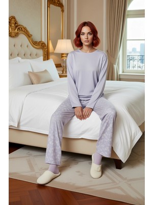 Ersefa Kadın Çiçekli Uzun Kollu Ev Giyim Takımı Fonksiyonel Dayanıklı Kaliteli Konforlu Estetik Şık