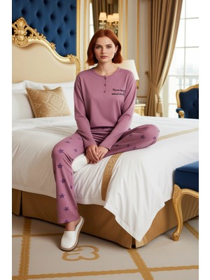 Ersefa Kadın Yıldız Desenli Konforlu Pijama Seti Fonksiyonel Dayanıklı Kaliteli Estetik Premium Şık