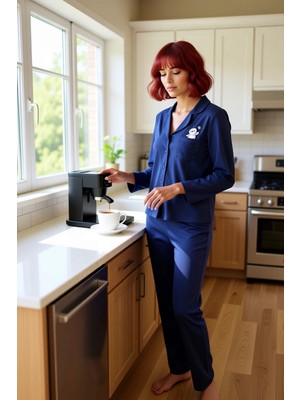 FRM Kadın Penguen Baskılı Ev Giyim Takımı Fonksiyonel Dayanıklı Kaliteli Konforlu Estetik Spor