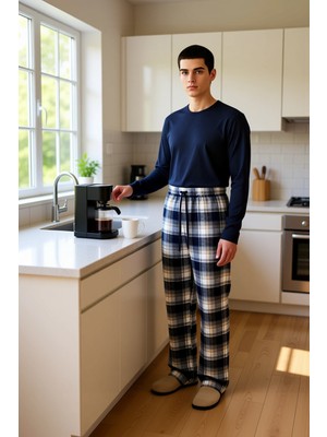 FRM Erkek Ekose Pijama Takımı Flanel Kumaş Fonksiyonel Dayanıklı Kaliteli Konforlu Estetik Şık