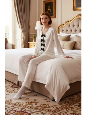 Ersefa Kadın Saten Gömlek ve Pantolon Pijama Seti Fonksiyonel Dayanıklı Kaliteli Konforlu Estetik