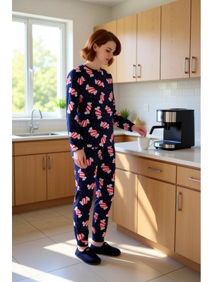 FRM Genç Seker Desenli %100 Pamuklu Pijama Takımı Fonksiyonel Dayanıklı Kaliteli Konforlu Spor