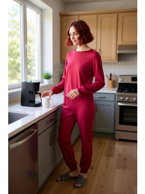 FRM Kadın Viskoz Örme Ev Giyim Takımı Fonksiyonel Dayanıklı Kaliteli Konforlu Estetik Premium Şık