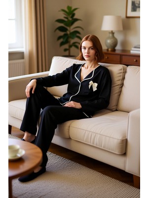 PayBuy Kadın Viskoz Dokuma Gömlek ve Pantolon Pijama Takımı Fonksiyonel Dayanıklı Kaliteli Modern