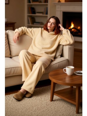 PayBuy Kadın Kapüşonlu Wellsoft Pijama Takımı Fonksiyonel Dayanıklı Kaliteli Konforlu Estetik Şık