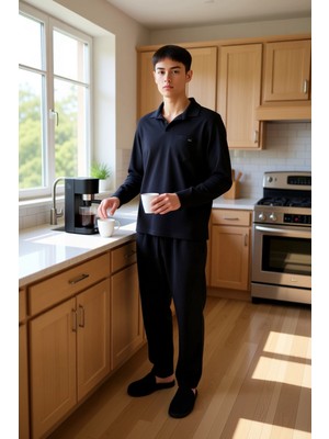 FRM Erkek Dokulu Pijama Takımı Günlük Fonksiyonel Dayanıklı Kaliteli Konforlu Estetik Premium Şık