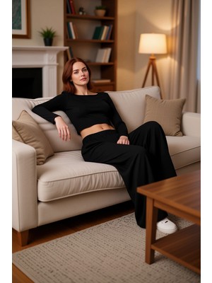 PayBuy Kadın Viskon Örme Rahat Kesim Pijama Takımı Fonksiyonel Dayanıklı Kaliteli Konforlu Modern