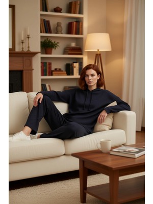 PayBuy Kadın Kapüşonlu Fitilli Lounge Takımı Fonksiyonel Dayanıklı Kaliteli Konforlu Estetik Spor