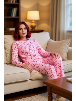 PayBuy Kadın Kalpli Biyeli Pijama Takımı Fonksiyonel Dayanıklı Kaliteli Konforlu Estetik Premium Şık
