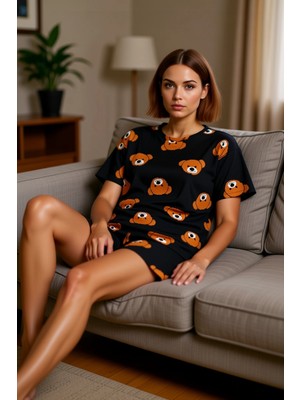 PayBuy Kadın Ayıcıklı Pijama Takımı Cool Comfort Koleksiyonu Fonksiyonel Dayanıklı Kaliteli Rahat