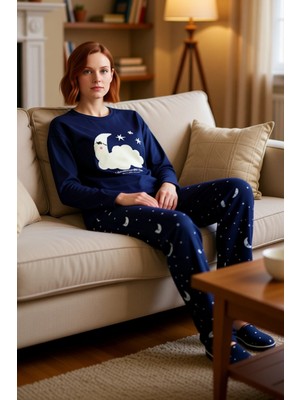 PayBuy Kadın Galaksi Desenli Polar Pijama Takımı Fonksiyonel Dayanıklı Kaliteli Konforlu Estetik Şık