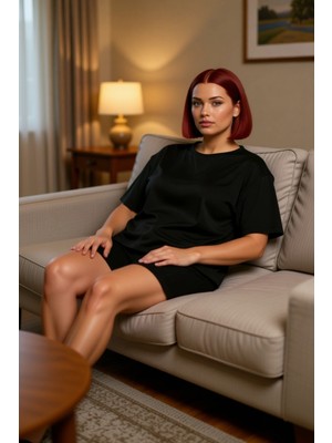 PayBuy Kadın Bisiklet Yaka Kısa Kollu Şortlu Pijama Takımı Fonksiyonel Dayanıklı Kaliteli Estetik