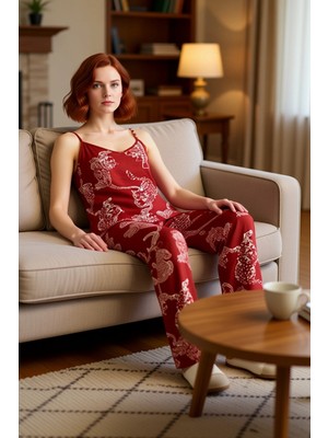 PayBuy Kadın Kaplan Desenli Viskon Pijama Takımı Fonksiyonel Dayanıklı Kaliteli Konforlu Estetik Şık