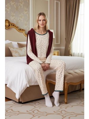 Ersefa Kadın Çiçek Baskılı Pijama Takımı Dantel Detaylı Fonksiyonel Dayanıklı Kaliteli Konforlu Şık